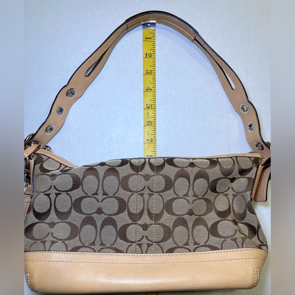 Coach 2005 Vintage Signature Canvas and Leather Handbag in Beige - Picture 15 of 15